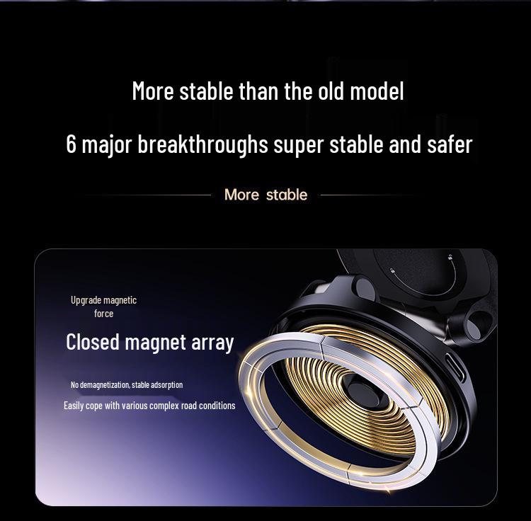 Universal Wireless Car Phone Holder with Navigation Mount, 360° Rotation & Suction Cup