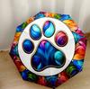 Heart And Paw Love Outdoor Automatic Umbrella Folding Umbrella with 8 Ribs Durable Plastic & Iron All-Season Travel Fashion Lovers