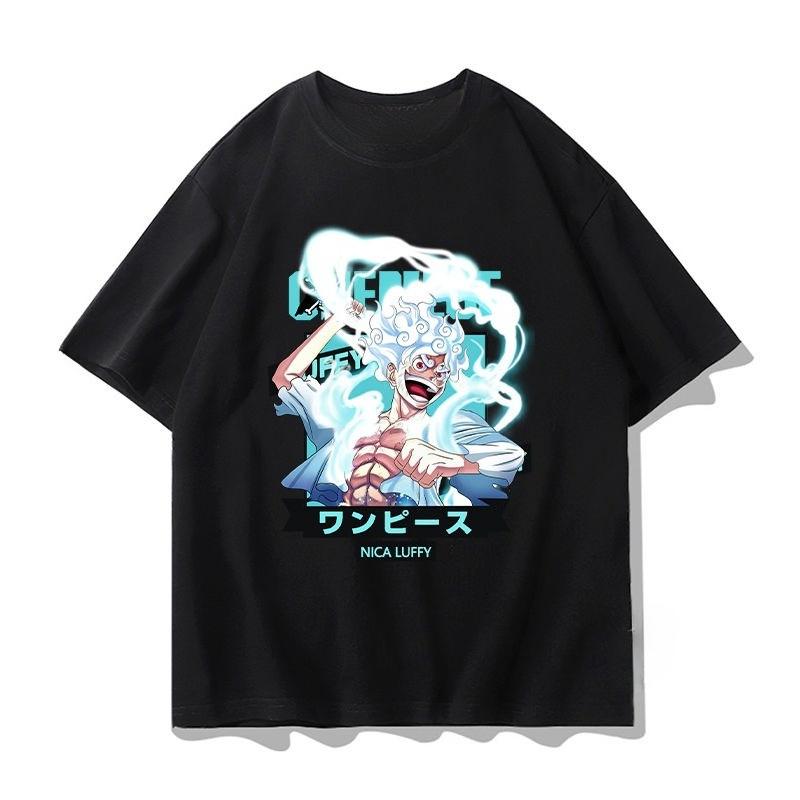 Unisexs Graphic Print One Piece T Shirt Anime Unisex Cotton Short Sleeve Streetwear Summer Casual Exercise New Y2k