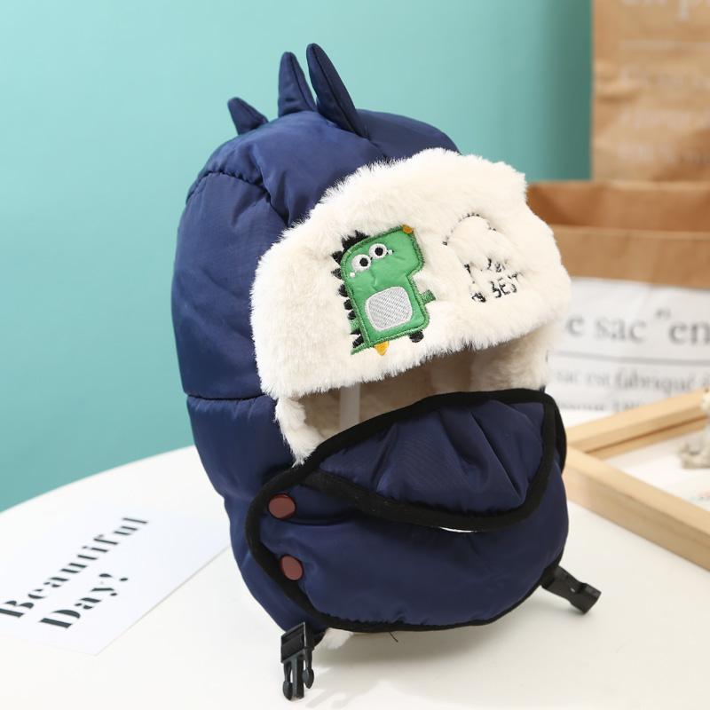 Boys  Hats Autumn and Winter Northeast Children s Lei Feng Hats, Ear Protectors, Wind Protection, Baby Masks, Scarves and Necks Integrated Baby Girls 43-51cm