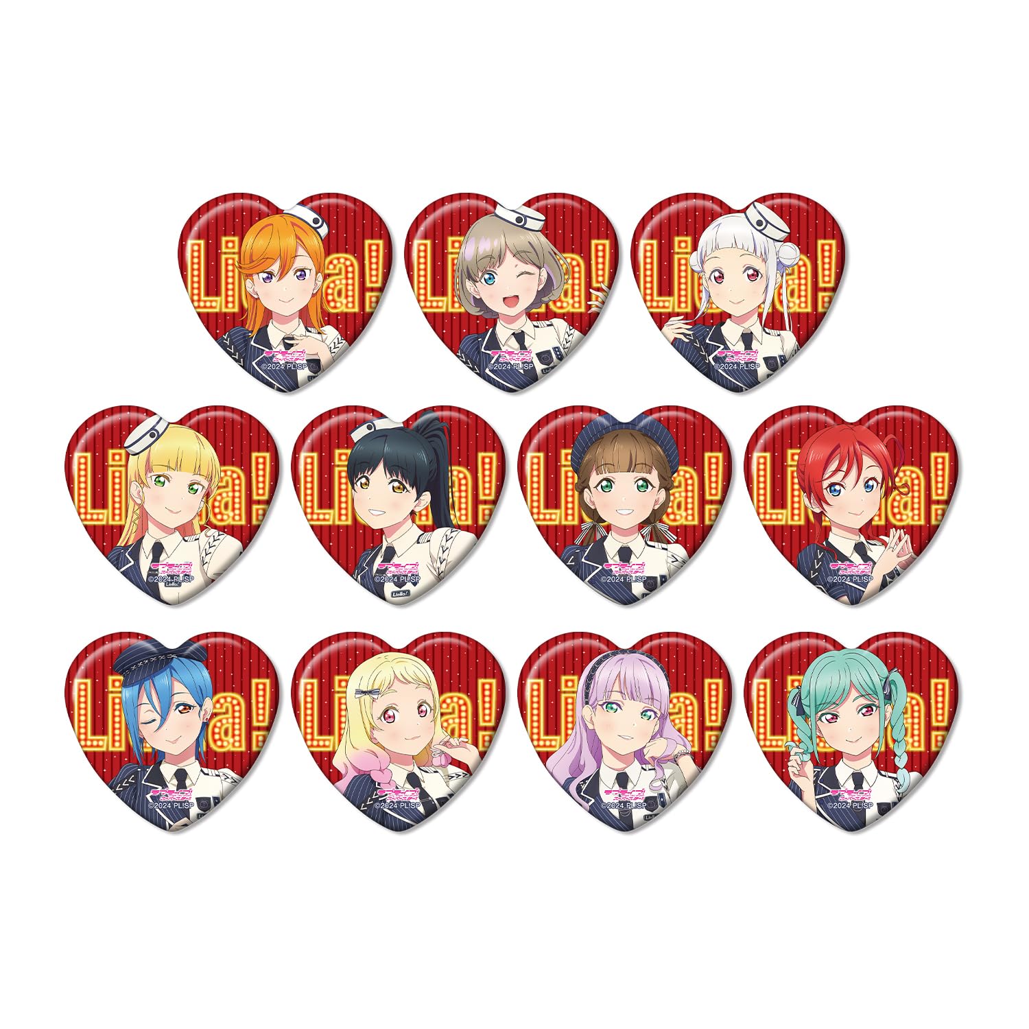 

Love Trading Can Box of 11 Live! Superstar!! Shakira ver. Heart-Shaped Badges,