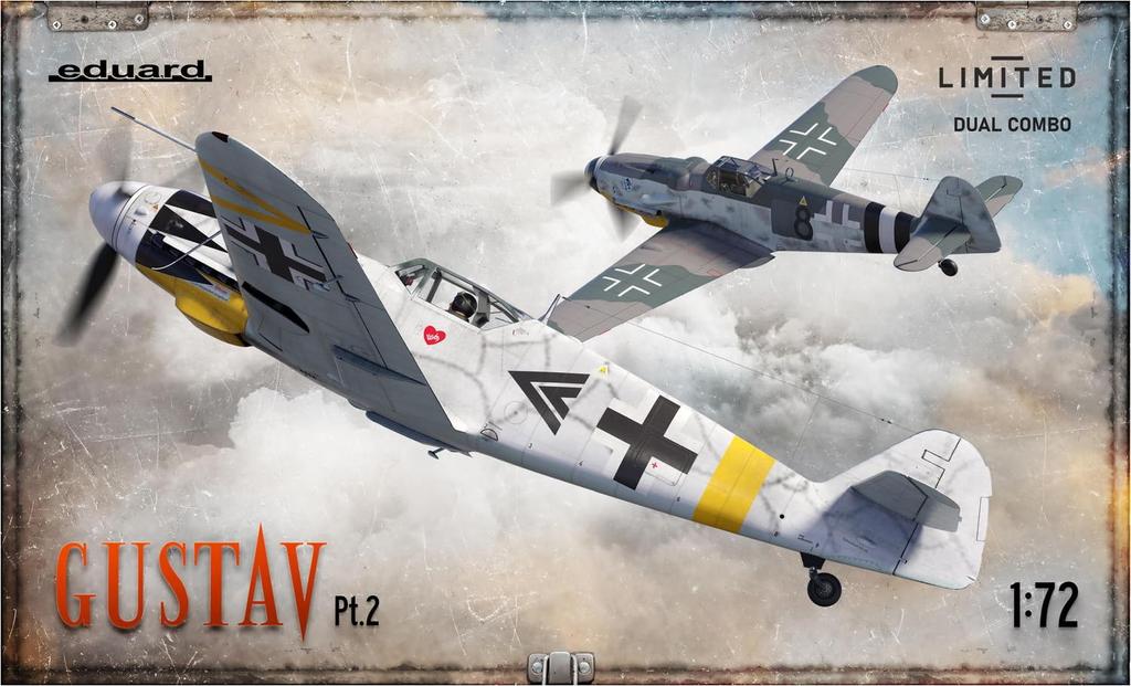 Eduard 1/72 Dual Combo Limited Edition German Gustav Part 2 Bf109G-6 (Late)/14 Plastic Model Kit EDU2145