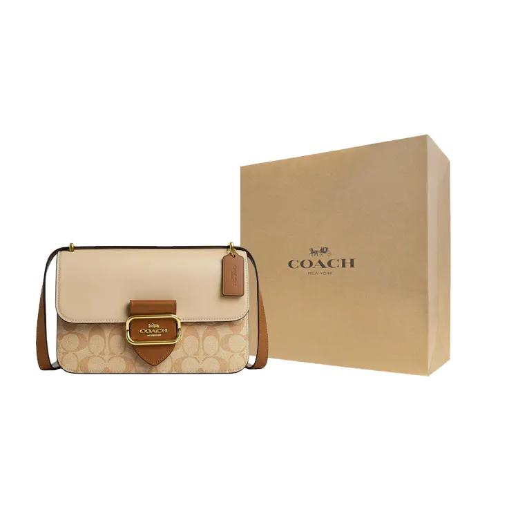 COACH Morgan Cow Leather Crossbody Bags Medium Women's Light Khaki (Unisex) Crossbody Bags CR331 IMWQ4