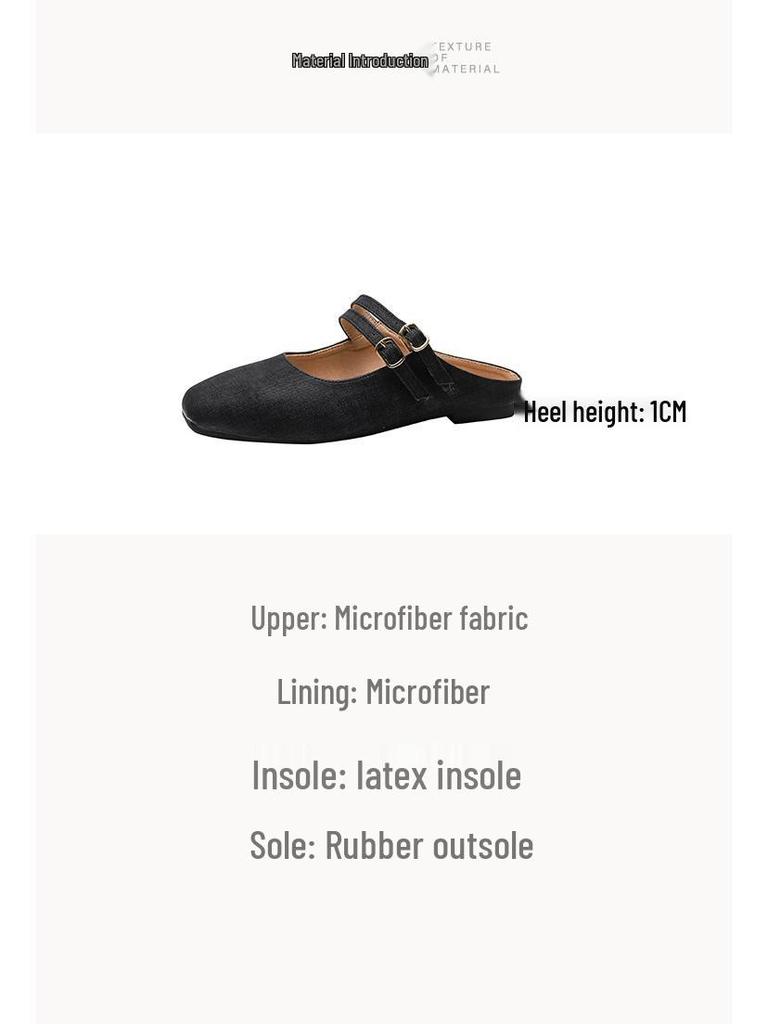 Women's 2024 Summer Flat Mule Slippers - Pointed Toe, Half Coverage, Evening Wear