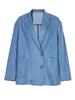 Elegant European and American Denim Jacket - Women's Casual Long Sleeve Blazer with Pockets