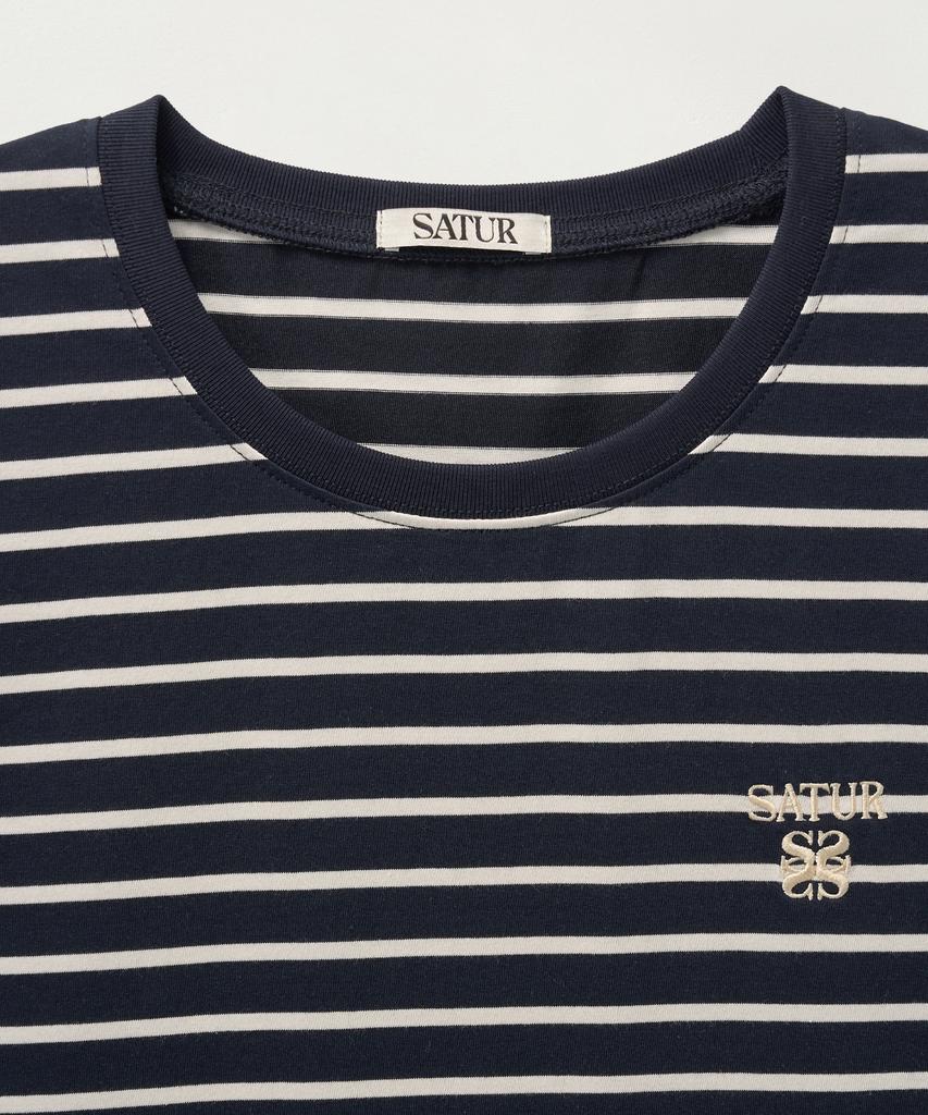 Seteo All Day Crew Neck Layered Sleeveless Top Navy Stripe