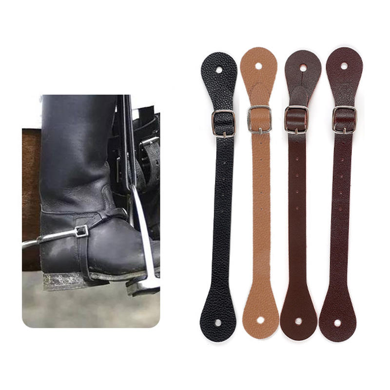 1pair Durable Adjustable Equestrian Spur Straps Premium British Boot Straps For Horse Riding Men Women Accessories