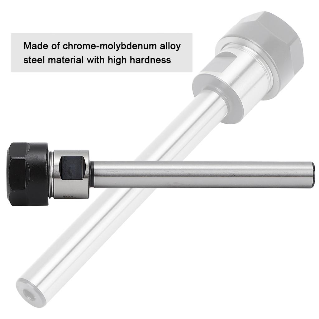 Collet Chuck Holder Straight Extension Rod Chrome Molybdenum Alloy Steel ER16A100L(C12 )