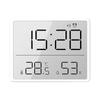 Ultra Thin Alarm Clock LCD Large Screen Digital Temperature Hygrometer Simple Alarm Clock Magnetic Design Desk Decoration Clocks
