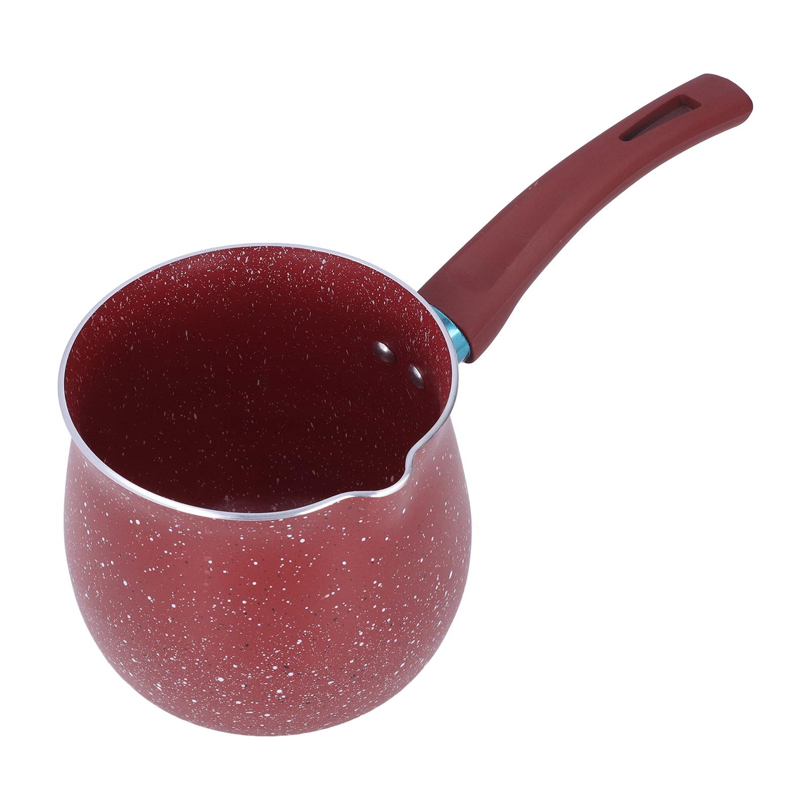 

Сковорода для молока из алюминиевого сплава с антипригарным покрытием, мини-кофейник, сотейник, легкая кухонная кастрюля для приготовления пищи, красная L красный