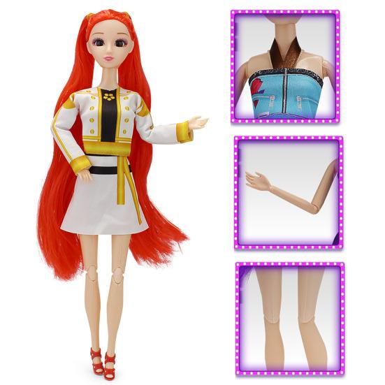 3 Pezzi Bambola in Vinile Articolata K-POP Action Figure Multi-Snodo Posaabile con Vestito Intercambiabile Giocattolo da Collezione per Bambini Adulti