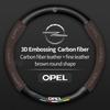 For Opel OPCline ASTRA CORSA INSIGNIA MOKKA VECTRA GTC Tigra Car Carbon fiber Suede Leather Steering Wheel Cover Accessories