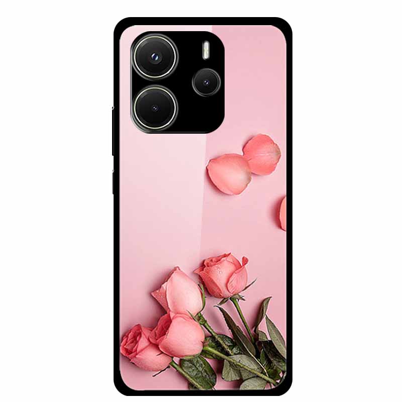 Case For Redmi Note 14 4G Case Note14 Coque Tempered Glass Hard Back Cover For Xiaomi Redmi Note 14 5G Phone Case Soft Bumper