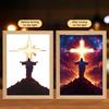 Świecąca Ramka na Zdjęcia Światło LED Sztuka Religijna Lampka Nocna do Domu Dekoracja Ścian i Blatów Światła Dekoracyjne Urodziny Boże Narodzenie Wielkanoc Dekoracje Świąteczne