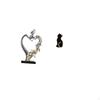 Kissing Couple Cat Figurine Collectible Statue Ornament for Bedroom Wedding Bookshelf Cabinet Home