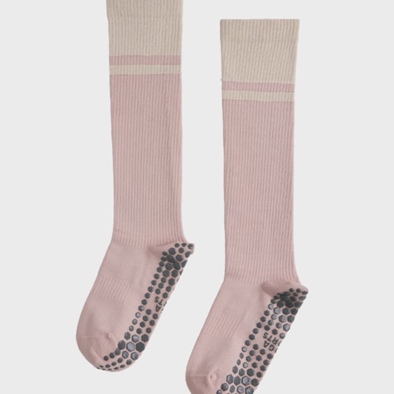 HUGDAY Yoga Two-Tone Striped High Socks