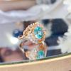 Honey Stew 2 Carat Oval Cut Moissanite Women's Ring in Silver and Gold with Diamond Accent - European American Style