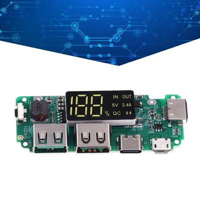 LED Dual USB 5V 2.4A Micro/Type-C USB Mobile Power Bank 18650 Charging Module Lithium Battery Charger Board Circuit Protection