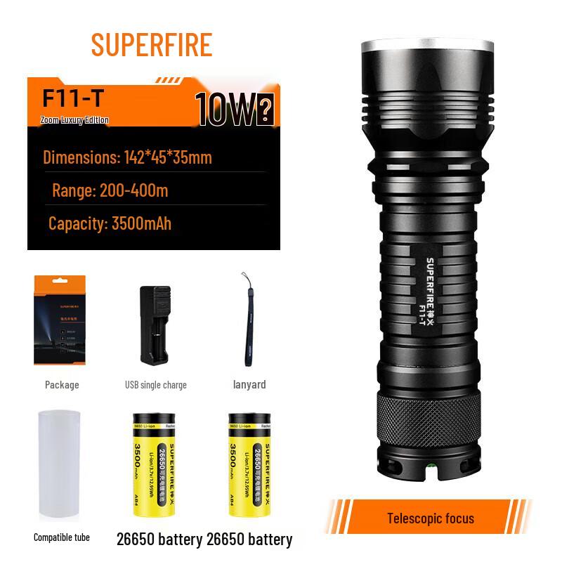 SupFire F11-T Tactical LED Flashlight