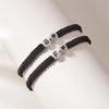 26 Letters Initial Heart Bracelets for Lovers A-Z Letter Luminous Personalized Name Braided Bangles Women Men Friendship Jewelry