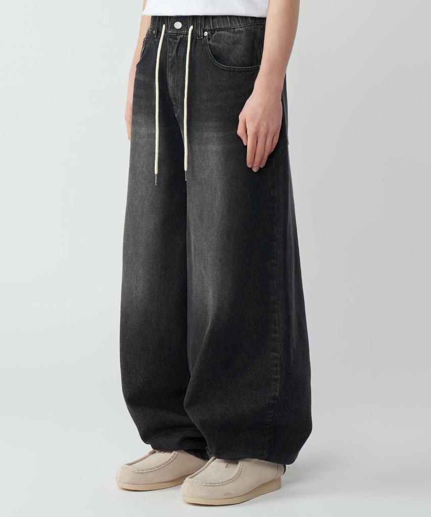 UNTAPPED STUDIO Vintage Front Wash Wide Balloon Denim Pants 4 Colors