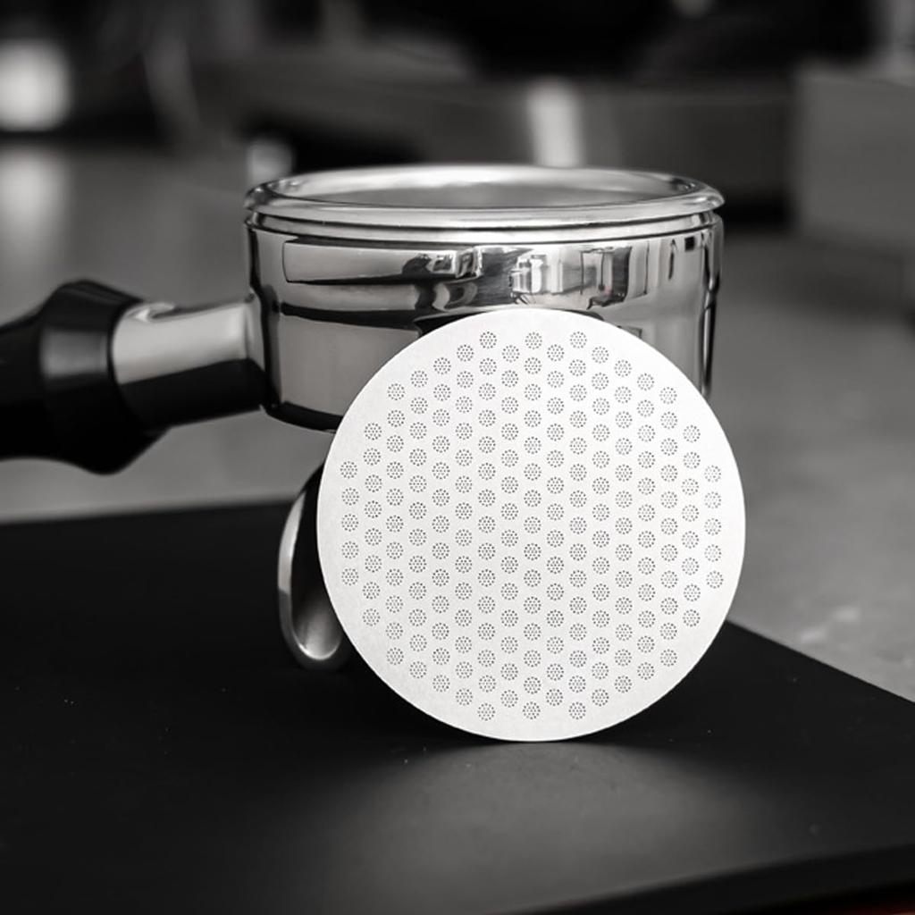 Set of 2 51mm Espresso Pack Screens, Reusable Portafilter Screens, 0.7mm Thick - 316 Stainless Steel