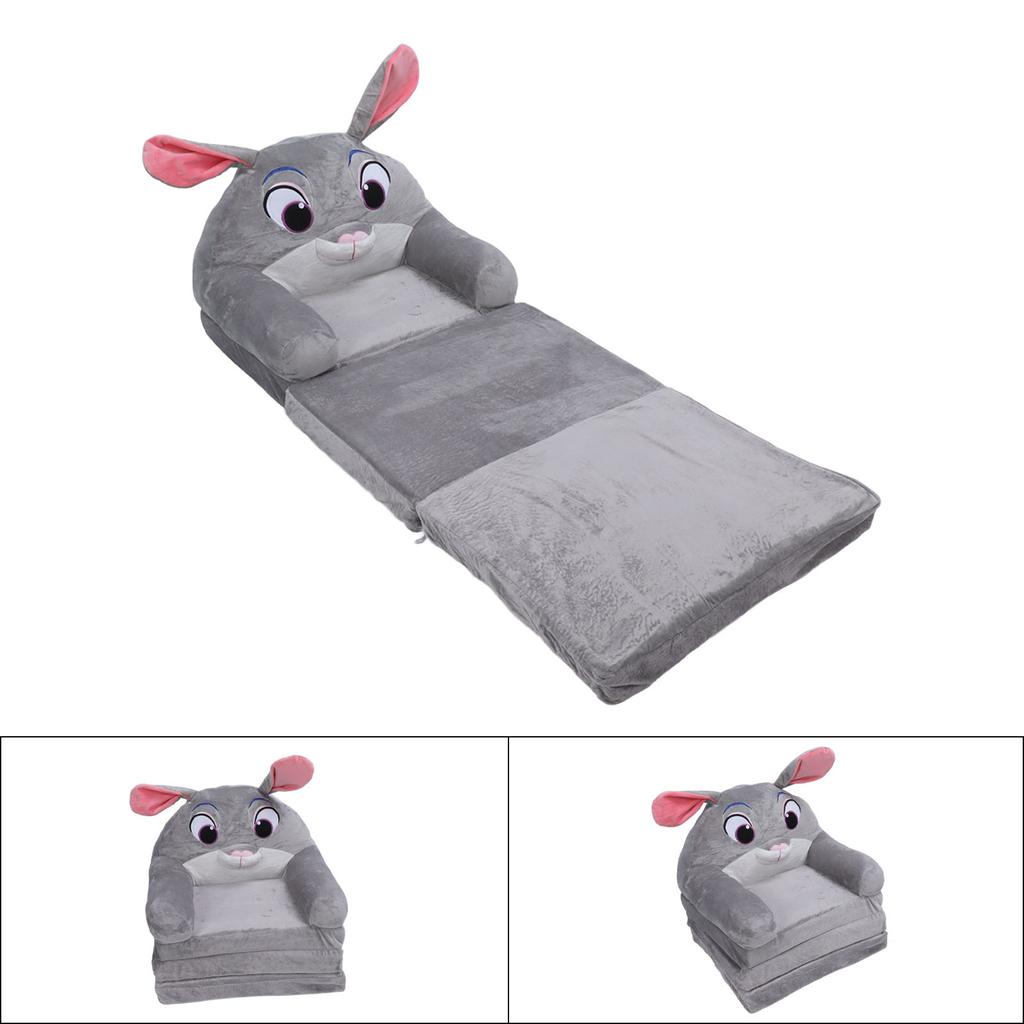 Foldable Kids Sofa Cute Cartoon Soft Children Folding Sofa Bed Kids Couch with Armrests for Bedroom