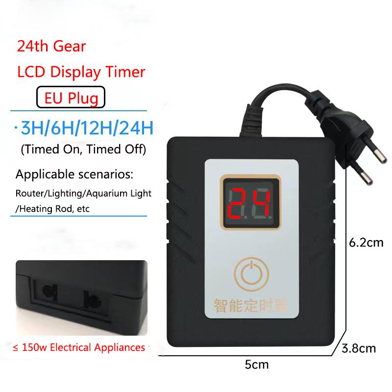 LCD Intelligence Timer Aquarium Light Timer Fish Tank Timing Socket Adjustable Aquarium Timer Controller Light Timing System