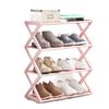 Steel Pipe Assembly Shoecase Dustproof Shoes Storage Cabinet Simple X-Shaped Shoe Rack  Students