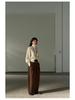 Shi Ji TR Pleated Cocoon Trousers: Autumn Mid-rise, Slimming, Versatile, and Casual Long Pants M7618