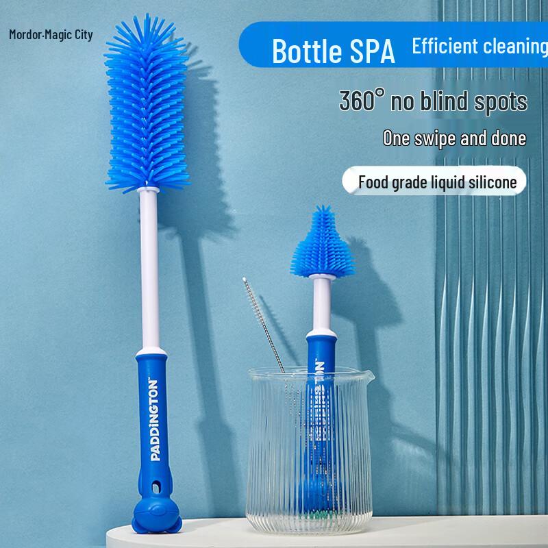 Portable 3-in-1 Silicone Bottle & Cup Cleaning Brush Set