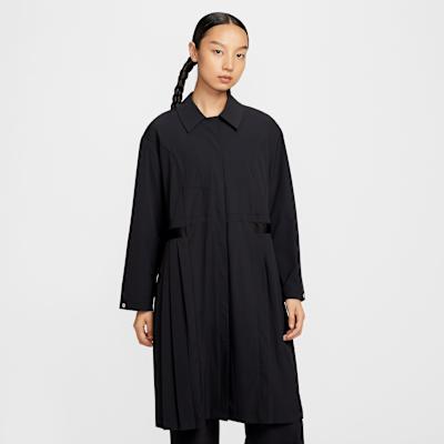 Nike Trench Coats Women s Black Lapel Moderate M