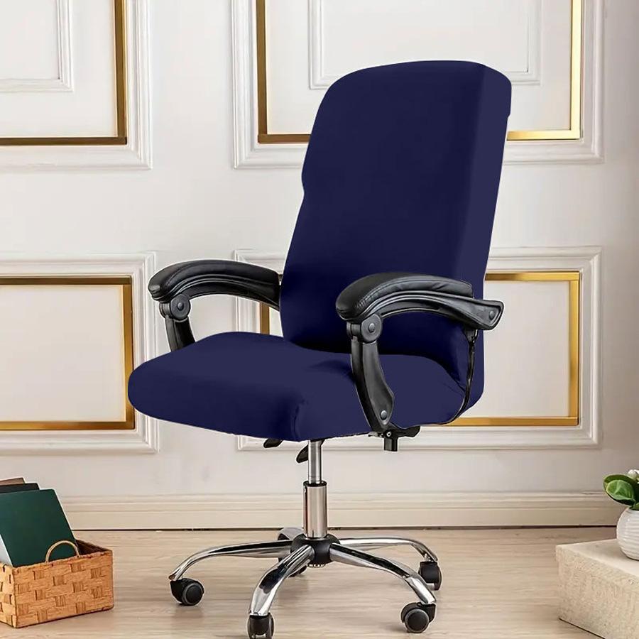 Elastic Zippered Office Chair Cover Durable Dust-proof Minimalist Gaming Chair Slipcover Solid Color Supply Chair Protector