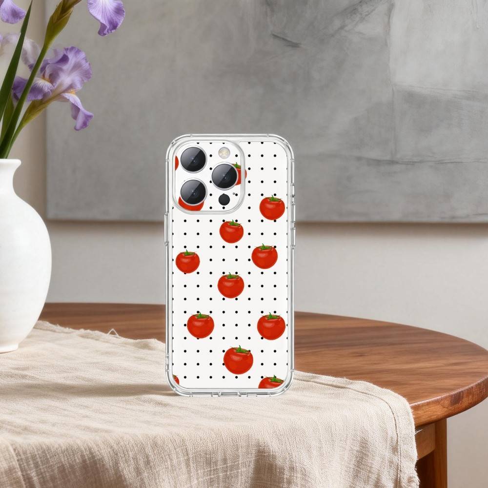 K-Korean Ins T-Two Ted T-Tomato Phone Case For iPhone 17p 16 15 14 13 12 11 Mini Pro Max Plus Transparent Cover