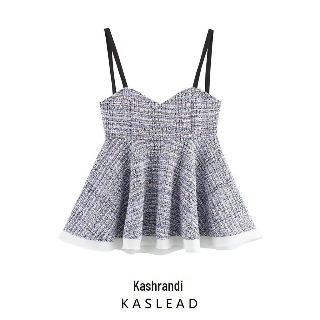 Haut à encolure cœur pour femmes, style européen et américain, printemps 2025