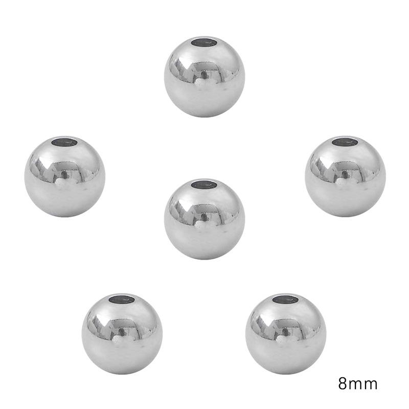 Stainless Steel Smooth Round Spacer Beads for Handmade DIY Bracelets & Necklaces