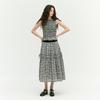 Ibiem Shirring Detail Check Skirt Emq6Wsk010