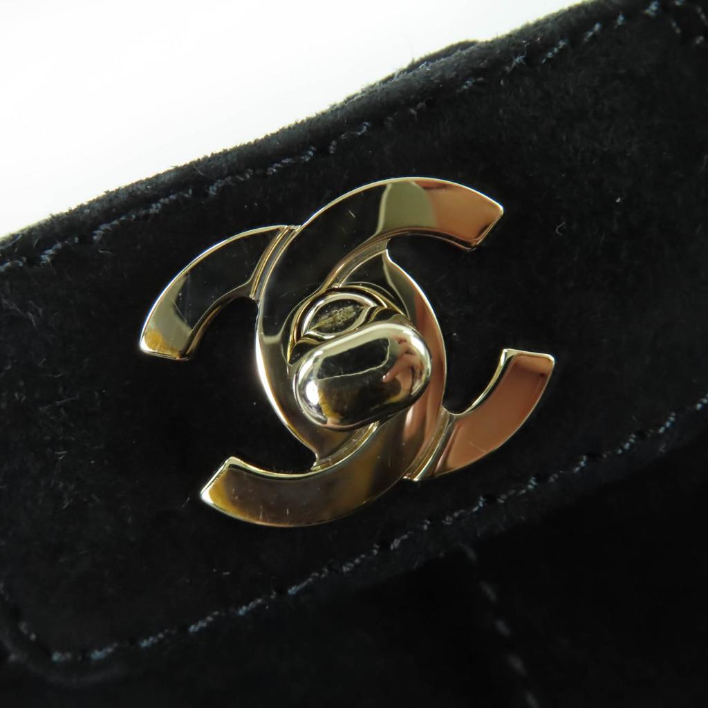 Great CHANEL short boots COCO Mark Turnlock Matelasse Suede Leather 37 G36763 Used