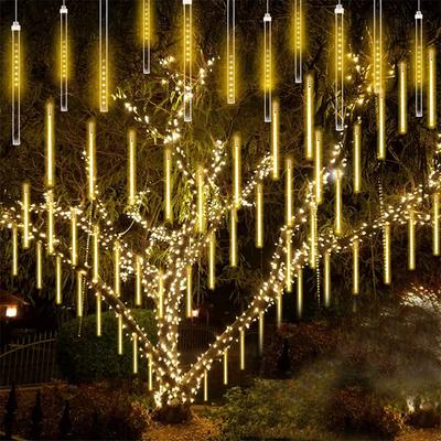 Solární meteorický roj, vánoční světlo Thrisdar, 50 cm, 288 LED, venkovní solární padající déšť, vánoční dekorace na stromeček, vánoční párty