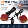 12V Magnetic LED Trailer Light Kit Universal Rear Towing Trailer Tail Light Waterproof EU 7-Pin Trailer Brake Turn Signal Lamps