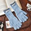 Fleece Lined Warm Touch Screen Gloves Windproof Long Cuff Gloves  Girls