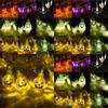 Enchanting Halloween Led String Lights Featuring Whimsical Pumpkins Spiders Skeletons For Festive Window Decor