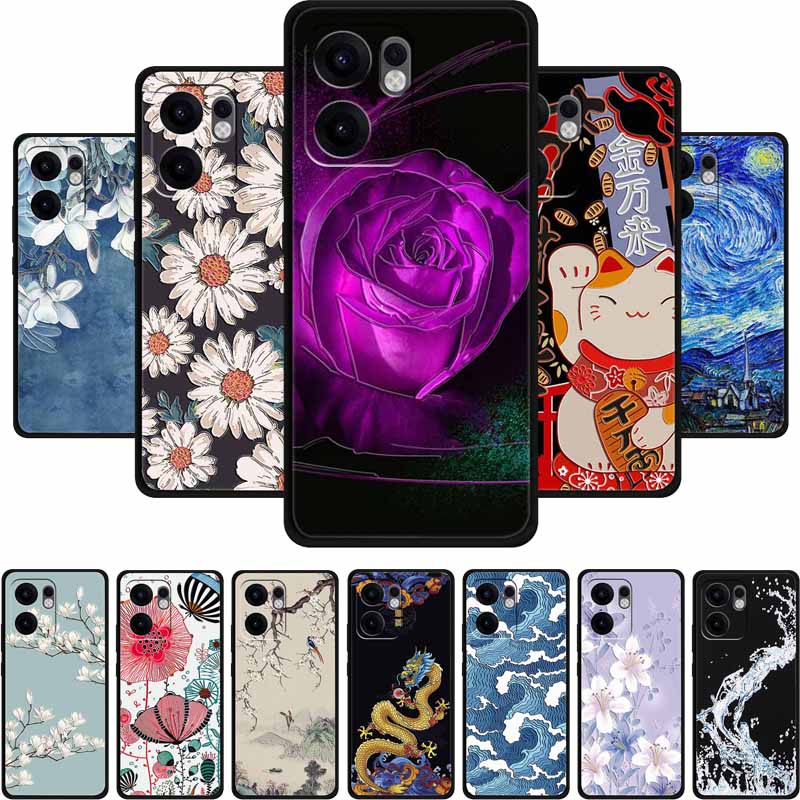3D Emboss Case For OPPO Reno 13F 14F Case 13 14 F Coque Flowers Silicone Soft Back Cover For OPPO Reno 13 Pro A38 A18 Phone Case