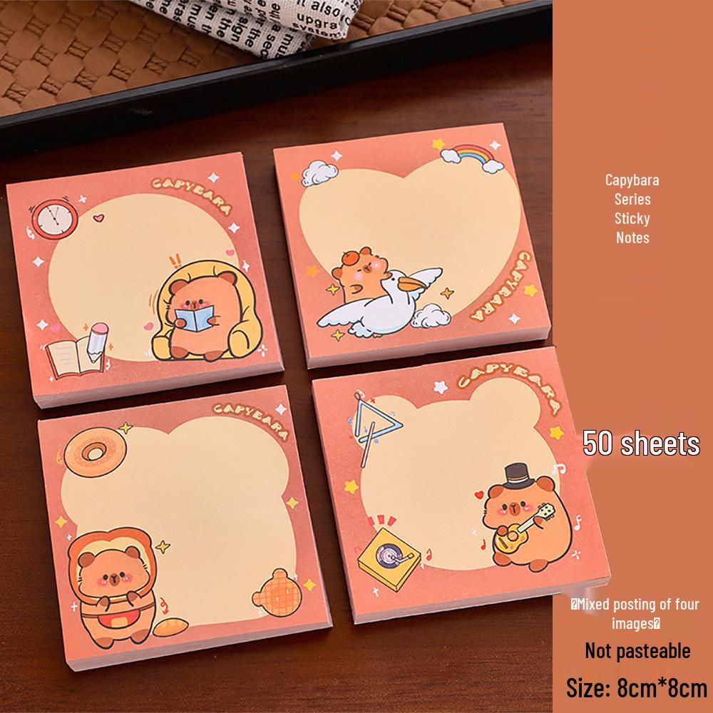 Card Balala Cartoon Sticky Notes - Reusable, Portable Message Pad & Study Stationery Reward