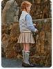 David Bella Girls' Anti static Vest Autumn Collection New CUHK Children's Striped College Style Knitted Shirt