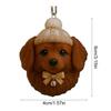 Pompon Haustier Ornament 2D Acryl Niedlicher Hund Weihnachtsschmuck Cartoon Fellförmiges Haustier Weihnachtsbaum Hängedekor für Feiertagsparty