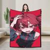 Teto Kasane Chibi Cartoon Anime Blanket  Warm Novelty Plush Throw Blanket For Couch Chair Sofa Bed Flannel Bedspread Bed Cover