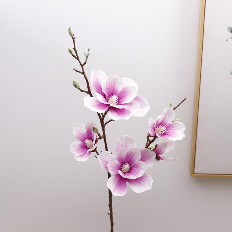 Wedding Fake Flower Decoration Home High Branch Floor 5 Magnolia Flower Simulation Flower