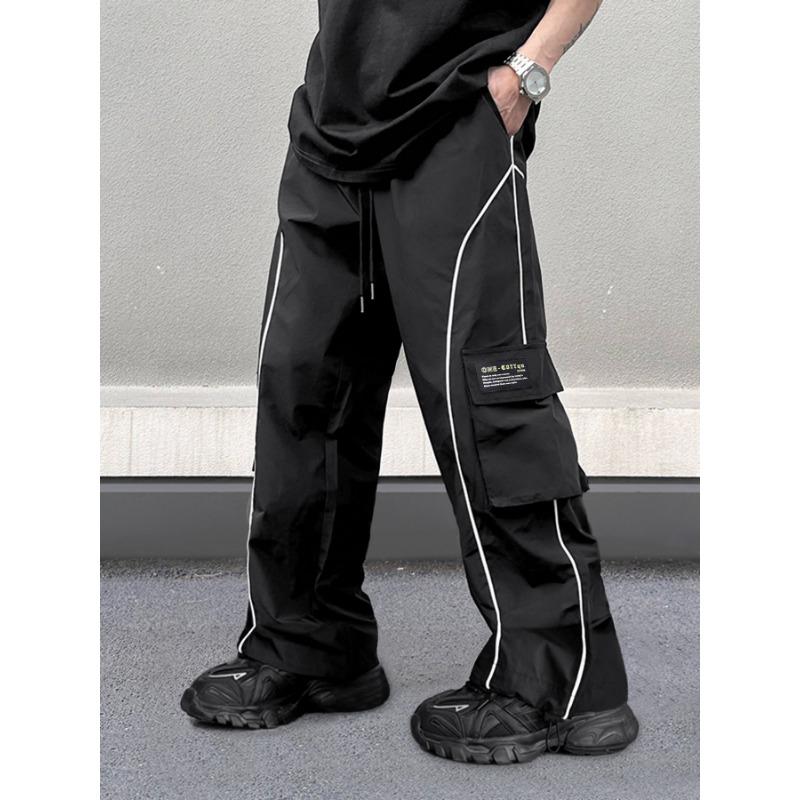 

Overalls men s summer new trendy brand fashion loose casual pants leggings XXL чёрный