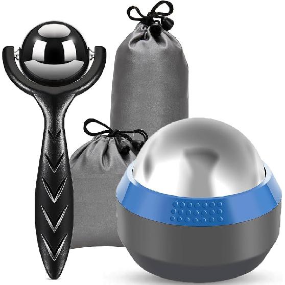 iECO Cryosphere Cold Massage Roller Ball – Ice Cold and Hot for Deep Tissue and Sore Muscle Relief of Stiffness and Stress, Body, Neck, Back, Foot,